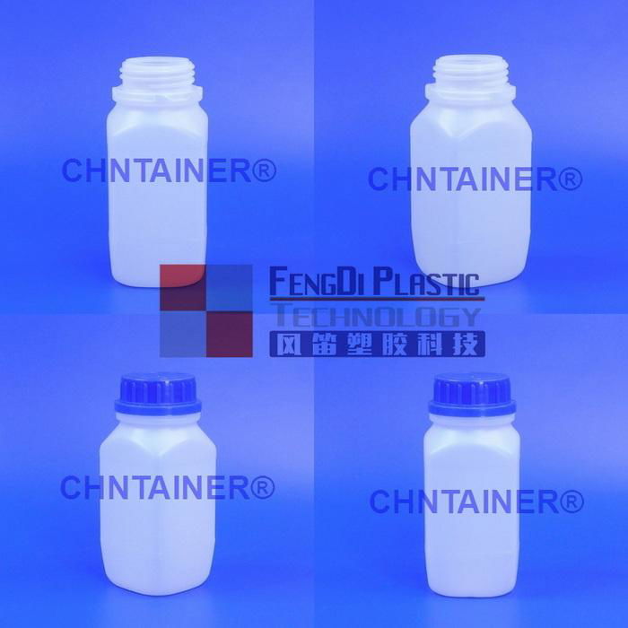 Wide Mouth Square Bottles with Tamper-Evident Screw Cap 3