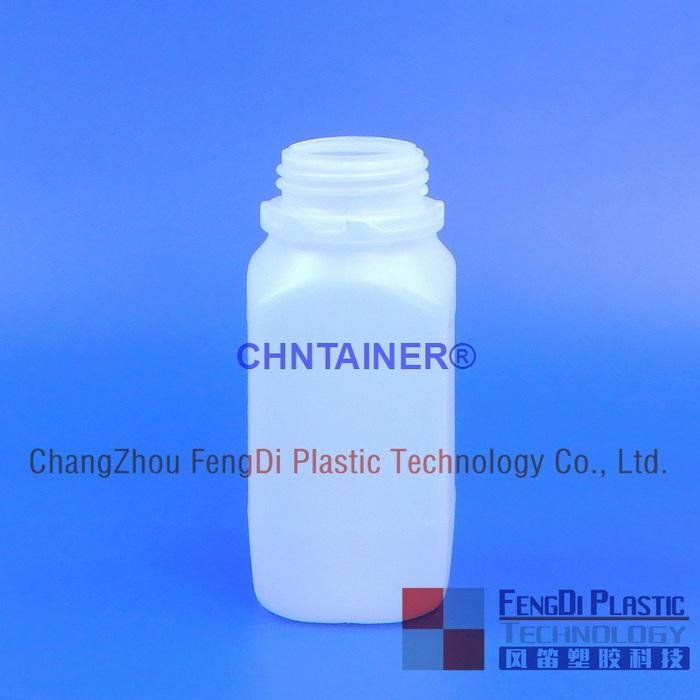CHNTAINER 3.4 OZ Natural HDPE Plastic Square Bottles 3