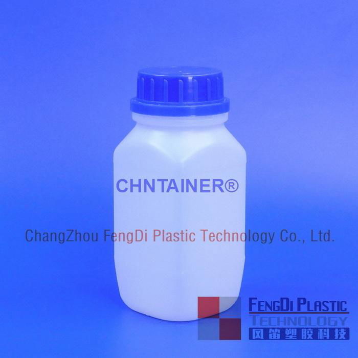 CHNTAINER 3.4 OZ Natural HDPE Plastic Square Bottles 2