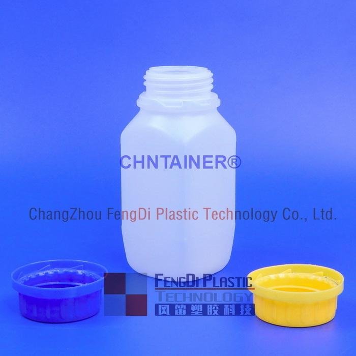 3.4 oz Natural HDPE Plastic CHNTAINER Wide Mouth UN-Rated Leak-proof Bottles (Blue Tamper-Evident Cap)