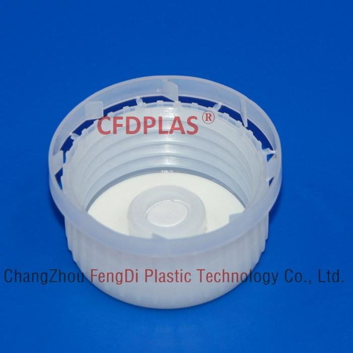 Natural HDPE DIN40mm Vented Closures 2