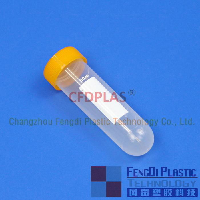 50ml Centrifuge tubes with round bottom and top screw caps