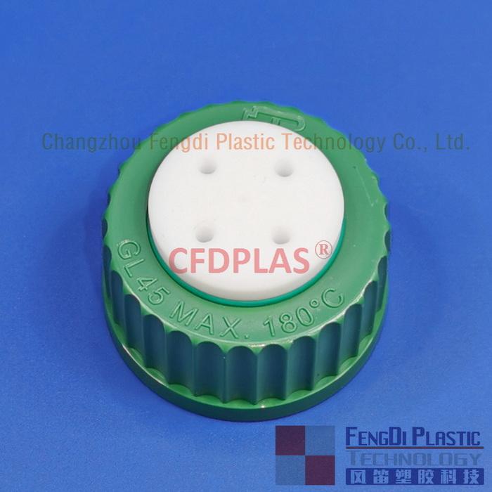 GL45 PBT Solvent Safety Caps for HPLC systems