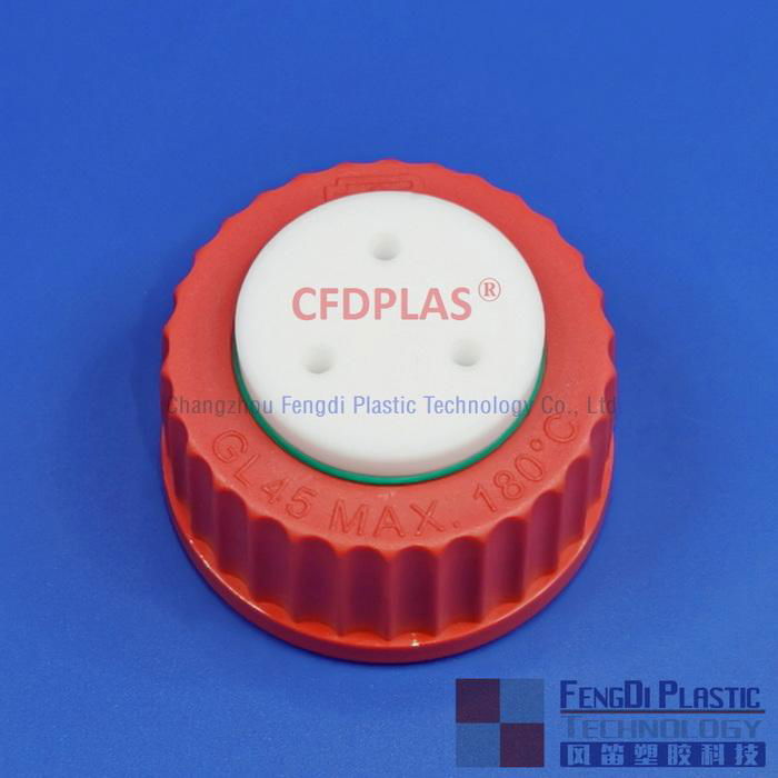 GL45 PBT Solvent Safety Caps for HPLC systems 3