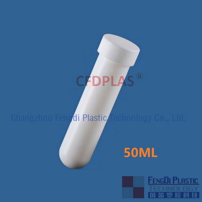 PTFE Teflon centrifuge tube,with screw cap,round bottom,50ml