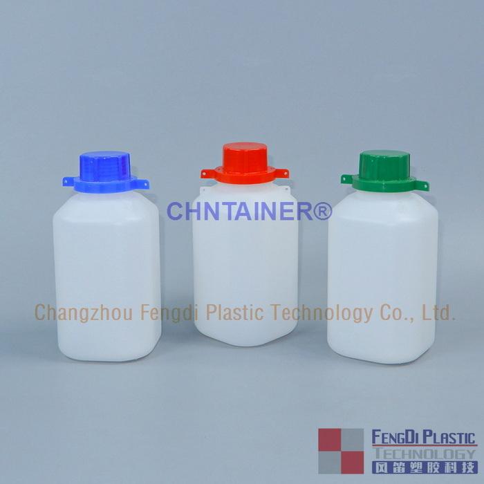 fuel oil sample bottles 750 ml,square bottom,colored tamper-evident cap