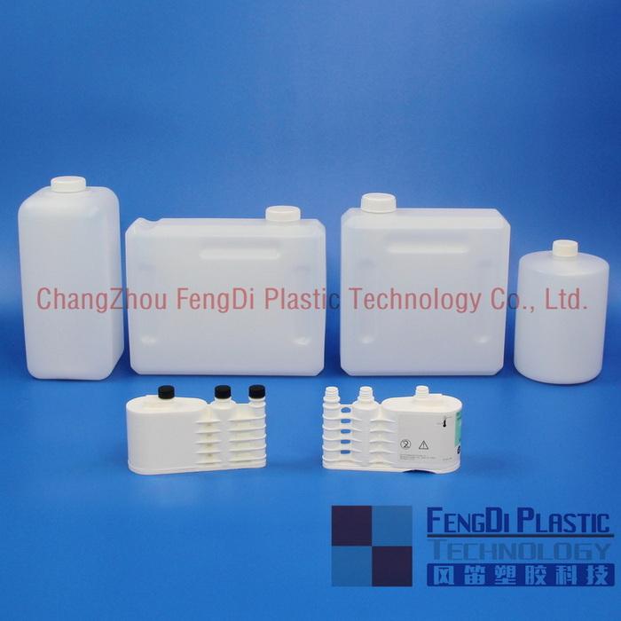 Beckman Coulter chemistry reagent bottles