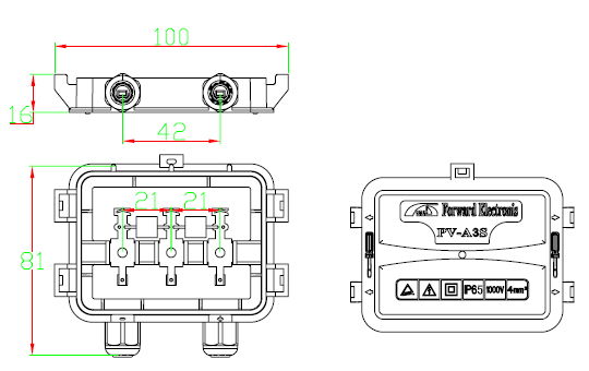 Solar Junction Box IP67 (PV-A3S) 2