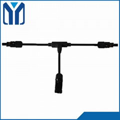  1 Pair MC4 Connector T type 1 to 2 Male & Female