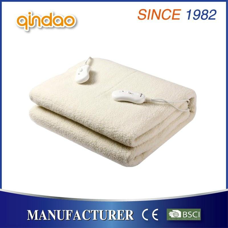 Synthetic Wool Electric Heated underblanket with Washable Connector 3