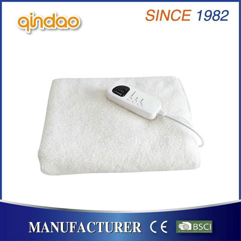 Synthetic Wool Electric Heated underblanket with Washable Connector 4