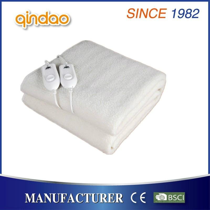 Synthetic Wool Electric Heated underblanket with Washable Connector 5
