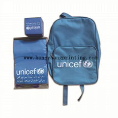 UNICEF tender exercise book backpack stationery set