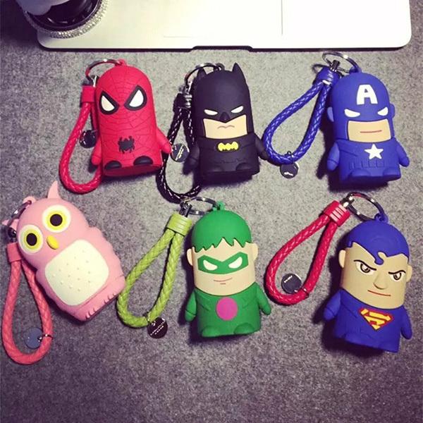 Lastet New Design PVC Cartoon 4400MAh batwan power bank 2