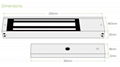 600lbs/280kg 12V Electromagnetic  Lock For Single Door With LED