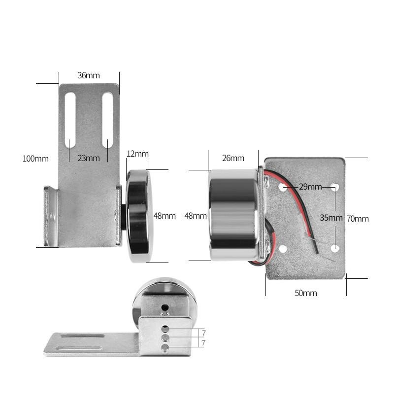 150LBS Mini Electric Magnetic Door Lock For Automatic Door 3