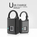  Semiconductor Sensor Small Fingerprint Padlock With USB Charger 