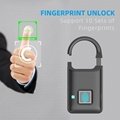  Semiconductor Sensor Small Fingerprint Padlock With USB Charger 