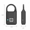  Semiconductor Sensor Small Fingerprint Padlock With USB Charger 