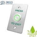 Waterproof SS304 Access Control Exit Button With LED Light