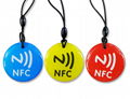 Epoxy Transparent NFC 13.56mhz RFID Keytag for Access Control System 