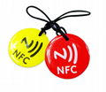 Epoxy Transparent NFC 13.56mhz RFID Keytag for Access Control System 