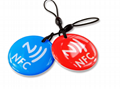 Epoxy Transparent NFC 13.56mhz RFID Keytag for Access Control System 