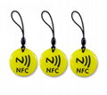 Epoxy Transparent NFC 13.56mhz RFID Keytag for Access Control System 