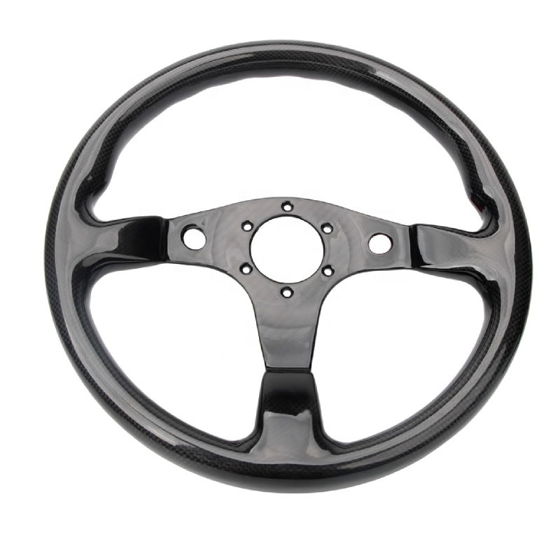 Universal Parts Flat Type Carbon Fiber Steering Wheel For Cars 2