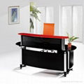 2016  glass top office modern reception desk for sale 1