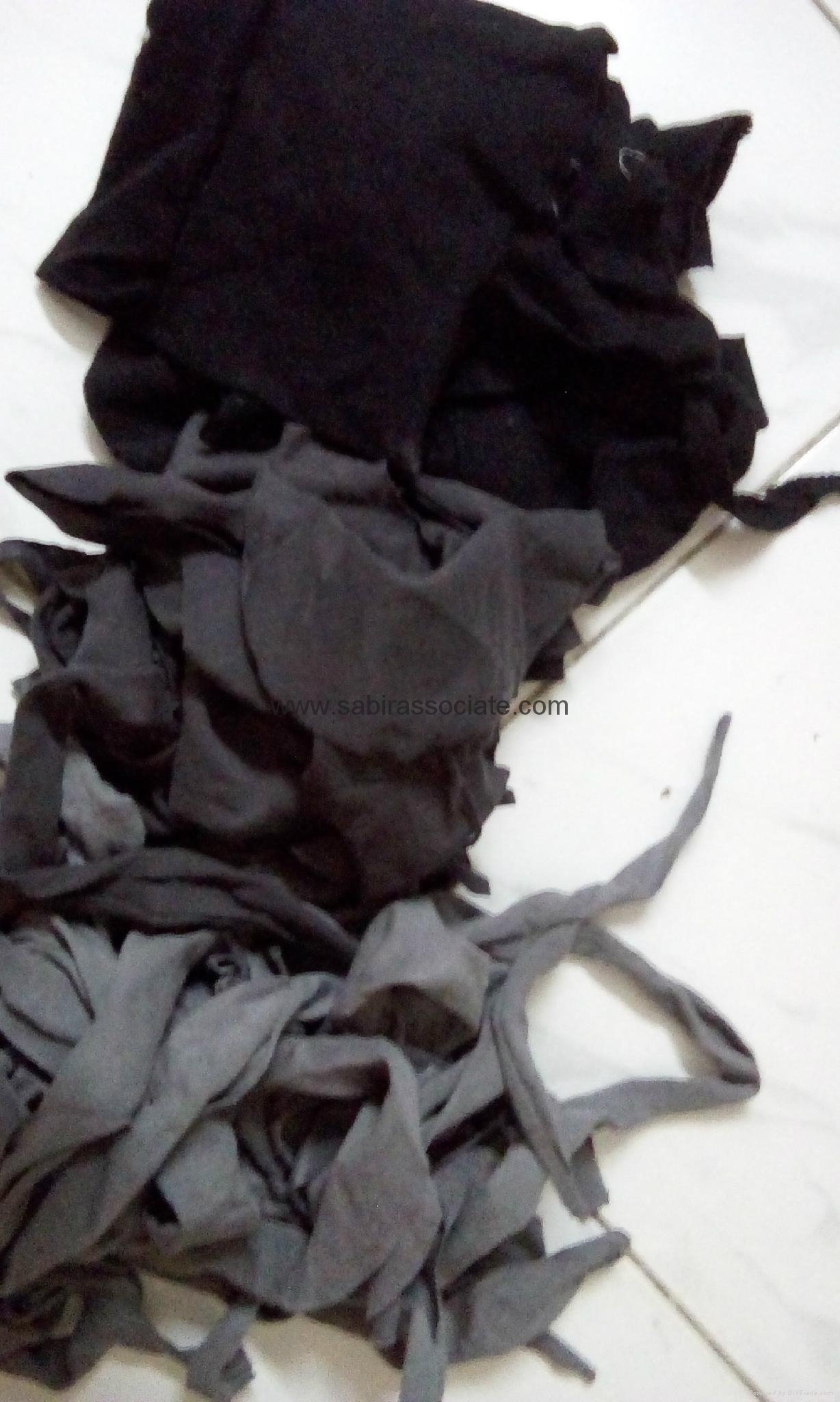 Black Grey Cotton clips