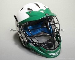 Cascade Lacrosse Green and White Protective Helmet Black