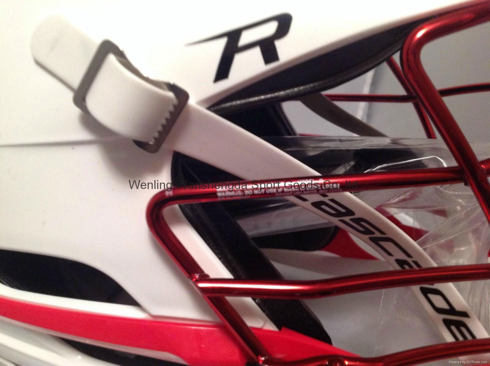 Cascade R Lacrosse Helmet New White With Red Chrome Face Mask (China Manufacturer) Other