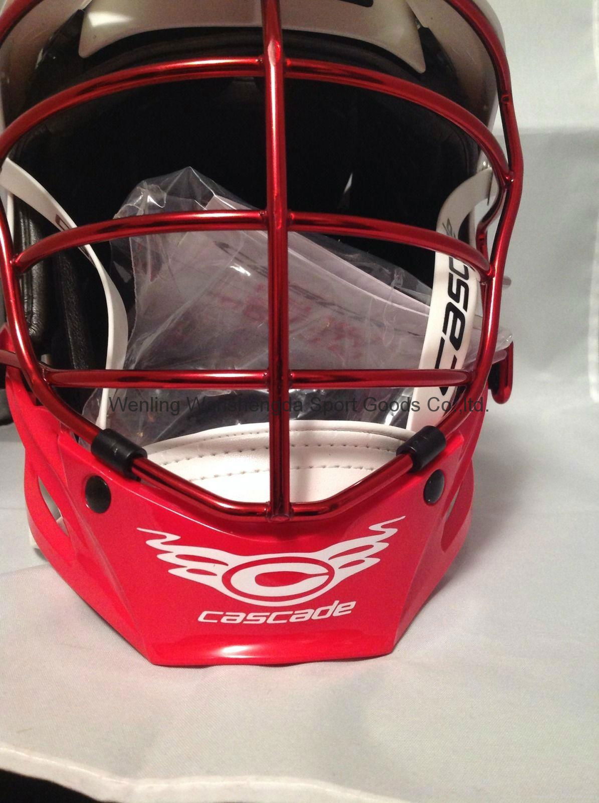 Cascade R Lacrosse Helmet New White With Red Chrome Face Mask (China Manufacturer) Other