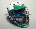 scade R Lacrosse Helmet New White With BLUE Chrome Face Mask 