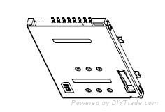 自弹sim卡座连接器 PUSH-sim卡座1.8mm8p