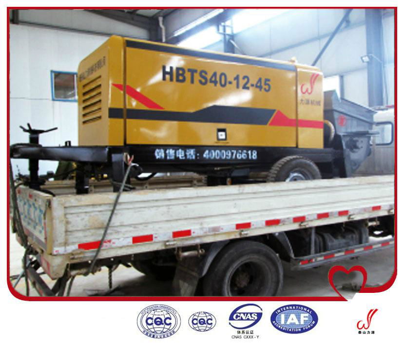 Best price high quality diesel small portable trailer concrete pump 3