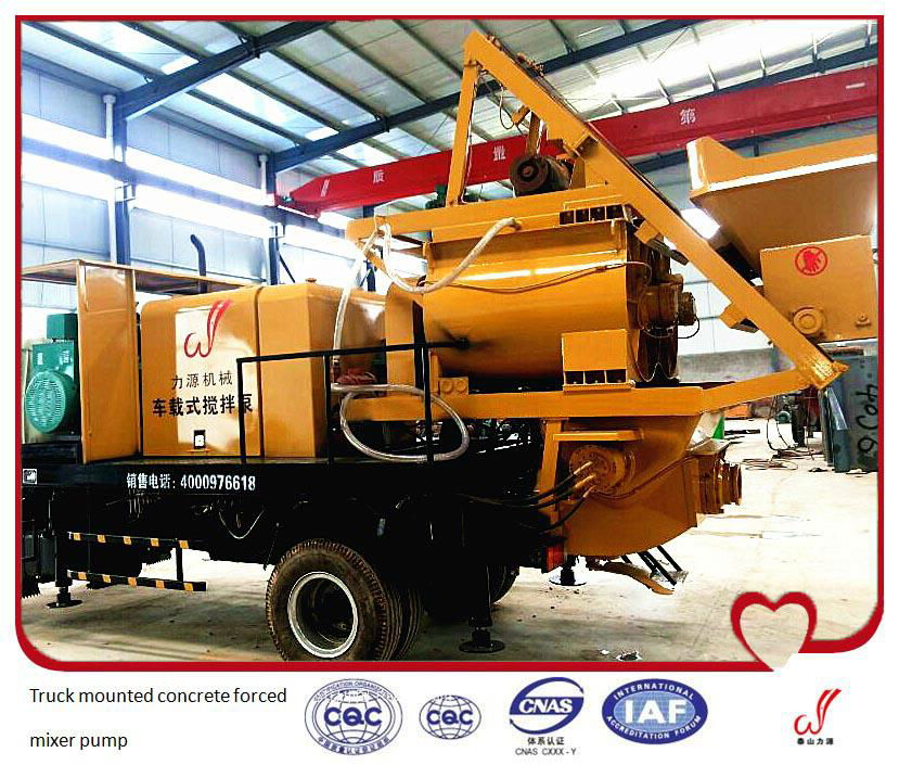 ISO eletric engine small portable trailer concrete mixer pump for sale 4