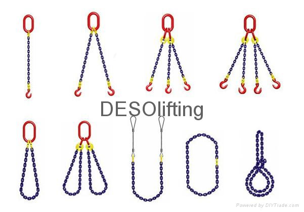High Quality G80 Type Alloy Steel Adjustable Chain Slings 4