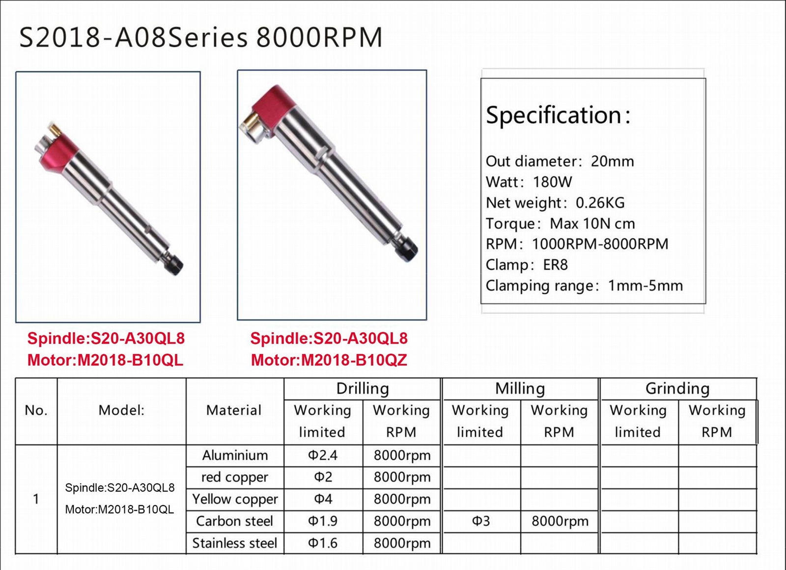 brushless 180w spindle motor air cooling high precision mini cnc milling machine 2