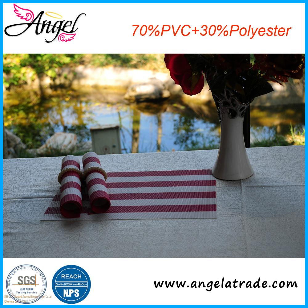 gold vinyl placemat clear plastic placemat textilene table mat TA009