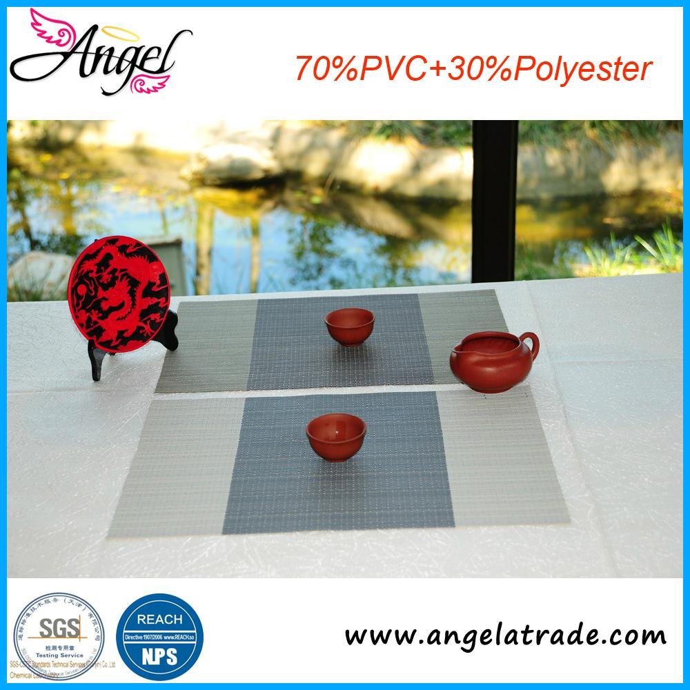 gold vinyl placemat clear plastic placemat textilene table mat  4