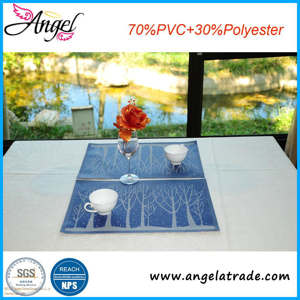 Angel UV factory heat resistant woven vinyl PVC mesh placemat 3