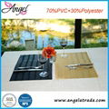 Angel UV factory heat resistant woven vinyl PVC mesh placemat