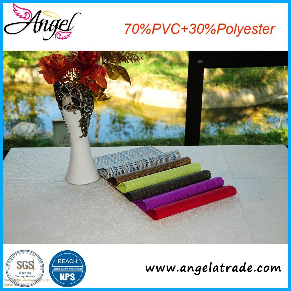 Angel UV factory heat resistant woven vinyl PVC mesh placemat 5