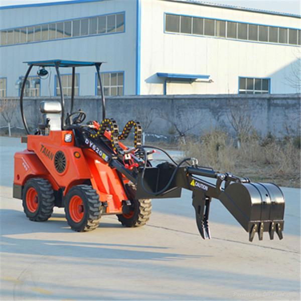 Compact construction farm mini loader wheel loader DY620 for sale 3