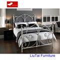 white wrought iron bed new design 1