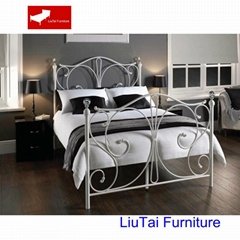 white wrought iron bed new design