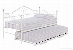 white day bed with trundle bed