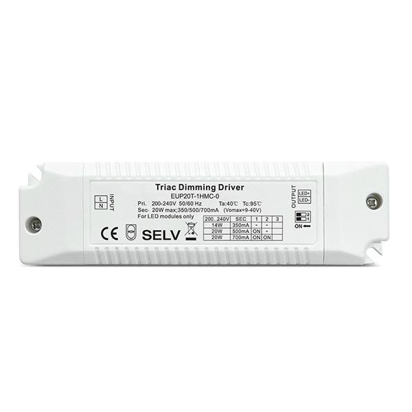 350/500/700mA 20W 1 channel triac constant current  led dimmable driver  2